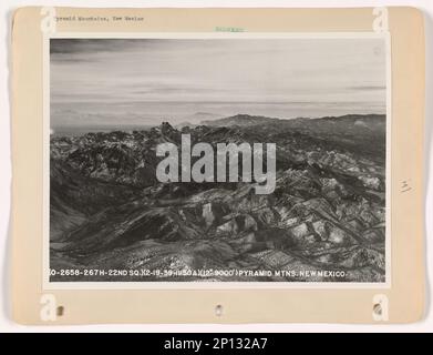 New Mexico - Phillips Hole through Raton, Aerial Photograph. Stock Photo