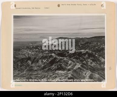 New Mexico - Phillips Hole through Raton, Aerial Photograph. Stock Photo