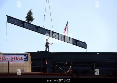 Detroit, Michigan - The roof of Little Caesars Arena, home of the Detroit  Red Wings and the Detroit Pistons Stock Photo - Alamy