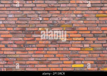 old red brick wall texture background. Surface Of The Old Red-brick Building Stock Photo
