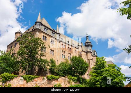 Marburg: castle Marburger Schloss in Lahntal, Hessen, Hesse, Germany Stock Photo