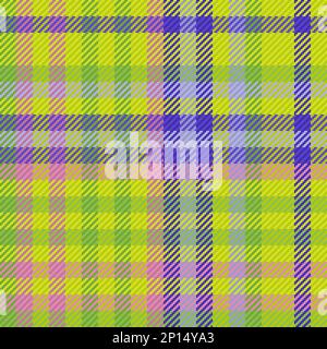 Background texture seamless. Vector tartan textile. Fabric plaid check pattern in pink and green colors. Stock Vector