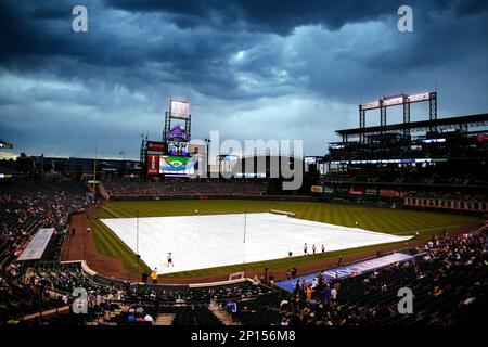 Coors field at sunset Stock Photo - Alamy