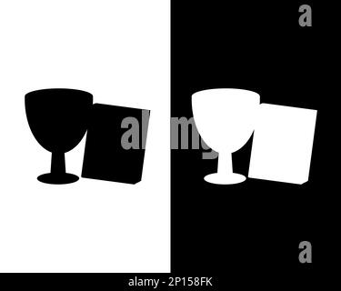 A group of black and white silhouettes for the Holiday Holy Week for your designs. Religious postcard and symbols. Vector illustration Stock Vector