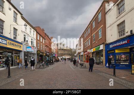 02.03.2023 Preston, Lancashire, Uk. Retail outlets at St Georges, Fishergate and Friargate in the centre of Preston Stock Photo