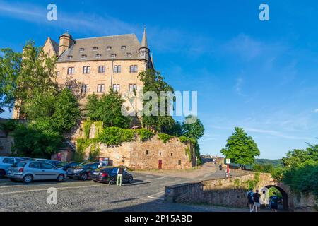 Marburg: castle Marburger Schloss in Lahntal, Hessen, Hesse, Germany Stock Photo