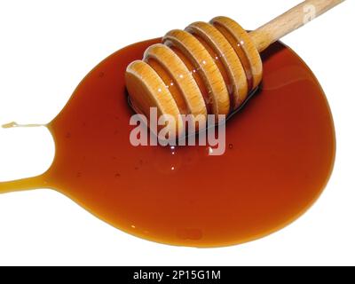 Chestnut honey isolated on white background Stock Photo