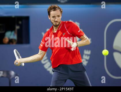 Dubai, UAE, 3rd.March 2023. L-R. Serbian Player Novak Djokovic