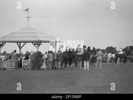 East Hampton horse show or hunt, 1933 or 1934. Stock Photo