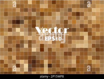 mosaic square tile dirt theme brown color tone background for website UI template business Annual reports, flyer, poster, magazine cover,brochure temp Stock Vector