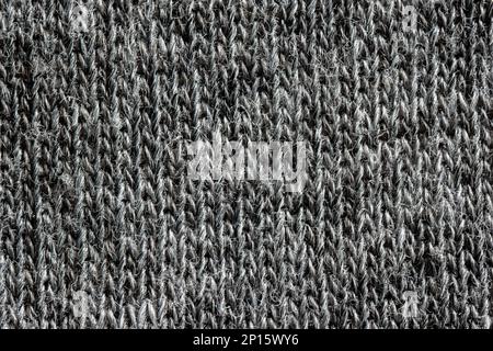 Grey cloth fabric background texture macro top view. Stock Photo