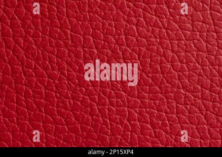Red leather pattern scales texture macro close up shot front view seamless. Stock Photo