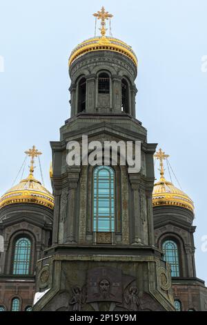 Belfry of the Main Cathedral of the Russian Armed Forces or Cathedral of the Resurrection of Christ Stock Photo