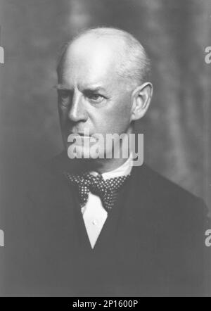 Mr. John Galsworthy, portrait photograph, 1926 Apr. 10. Address: Grove Lodge, Hampstead, London, England. British writer and playwright. Stock Photo