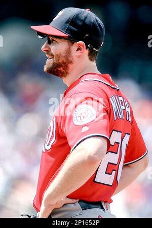 July 10, 2016: Washington Nationals Second baseman Daniel Murphy (20) [7008] is pictured during the game between Washington Nationals and the New York Mets at Citi Field in Flushing, NY. (Photo by Joshua Sarner/Icon Sportswire) (Icon Sportswire via AP Images)