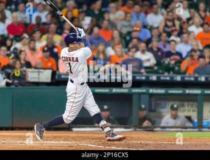 APR 24, 2016: Houston Astros shortstop Carlos Correa (1) making a fielding  play during a baseball game between the Houston Astros and the Boston Red  Sox at Minute Maid Park, Sunday in