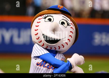 New York Mets Mascot Mr Met during game against the Philadelphia Phillies  at Citi Field in Queens, New York; April 27, 2013. Phillies defeated Mets  9-4. (AP Photo/Tomasso DeRosa Stock Photo - Alamy