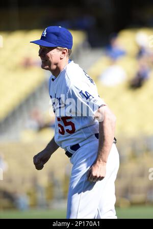 Dana Deaver, Orel Hershiser at LOS ANGELES DODGERS FOUNDATION BLUE