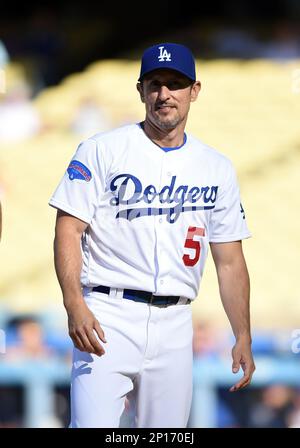 02 July 2016: Former Dodgers player Fernando Valenzuela during the Dodgers  Old-Timers Game at Dodger Stadium in Los Angeles, CA. (Photo by Chris  Williams/Icon Sportswire) (Icon Sportswire via AP Images Stock Photo 