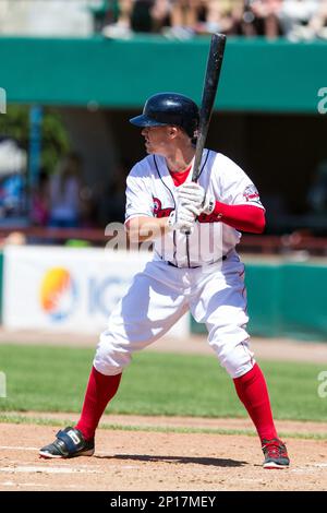 June 26, 2016; Pawtucket, RI, USA; Scranton/Wilkes-Barre RailRiders right  fielder Aaron Judge (99) on the batters deck during an MiLB game between  the Scranton Wilkes-Barre RailRiders and Pawtucket Red Sox at McCoy