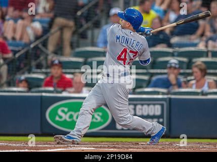 June 10, 2106: Chicago Cubs Catcher Miguel Montero (47) [5422] during a  game between the Chicago Cubs and Atlanta Braves at Turner Field in  Atlanta, GA. (Photo by Bryan Lynn/Icon Sportswire) (Icon