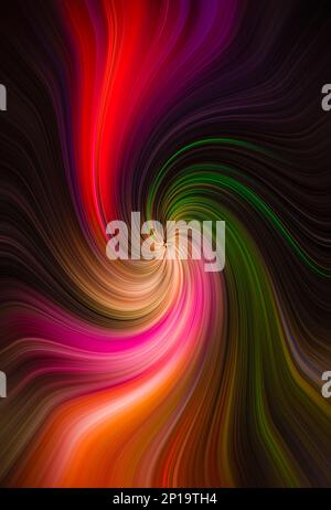 A portrait fireworks photo edited to create a twirled effect for background use Stock Photo