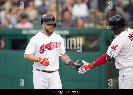 03 June 2016: Cleveland Indians Pitcher Joba Chamberlain (62) [5504] wears  a pair of Cleveland Indians Perforated-Lens Sunglasses that were given out  to the first 10,000 fans prior to the Major League