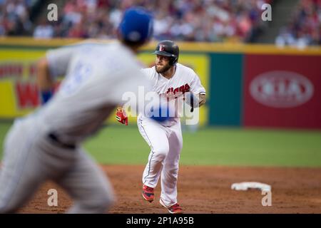 03 June 2016: Cleveland Indians Pitcher Joba Chamberlain (62) [5504] wears  a pair of Cleveland Indians Perforated-Lens Sunglasses that were given out  to the first 10,000 fans prior to the Major League