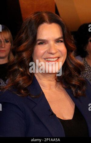 Katarina Witt attends the NDR Talk Show at NDR Studio on March 3, 2023