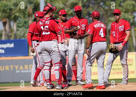 This is a 2023 photo of Carl Edwards Jr. of the Washington Nationals  baseball team. This image reflects the Nationals active roster as of  Friday, Feb. 24, 2023, when this image was