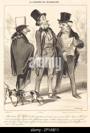 Singles' Day (La Journ&#xe9;e du C&#xe9;libataire) - Sans doute M. Riflot le droit..., 1839.No doubt the law... Stock Photo