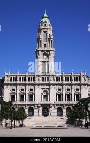 City Hall, Municipality, Porto, Portugal. Built in art nouveau style. Stock Photo
