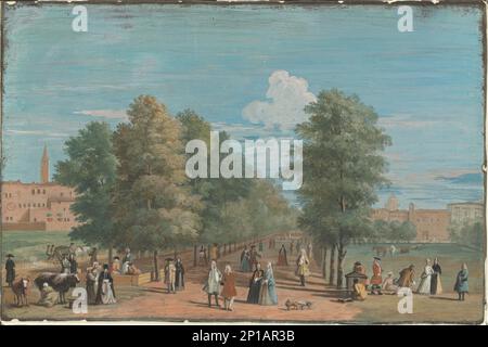The Mall from Saint James' Park, 1720s?. Stock Photo