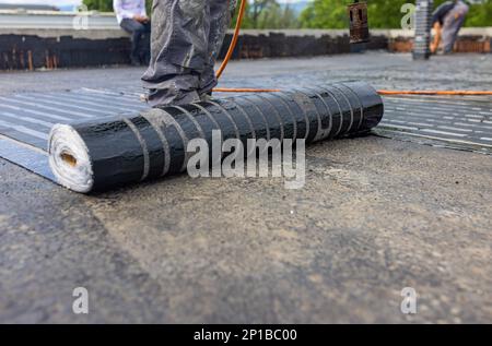 Bituminous membrane waterproofing system details and installation on ...