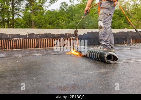Bituminous membrane waterproofing system details and installation on ...