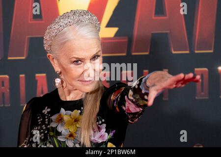 Rome, Italy, March 03, 2023 - Helen Mirren attends at the red carpet for the premier of the movie 'Shazam - Fury of the Gods' at Cinema Moderno in Rome. Credits: Luigi de Pompeis/Alamy Live News Stock Photo