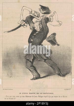 Caricature on the flight of the french king louis-philippe i. … free public  domain image