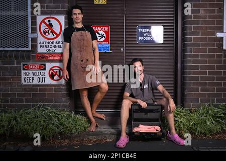 Youtubers I Did a Thing, Alex Apollonov (left) and Boy Boy, Aleksa Vulovic (right) pose for a