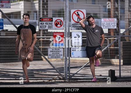 Youtubers I Did a Thing, Alex Apollonov (left) and Boy Boy, Aleksa Vulovic (right) pose for a