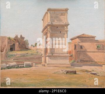 The Arch of Titus in Rome, 1839. Stock Photo