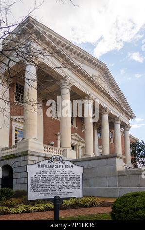 Maryland State house in Annapolis MD Stock Photo