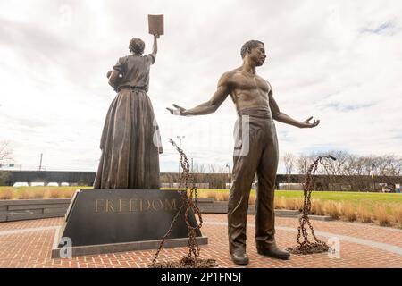 Emancipation and Freedom monument at Browns Island Richmond Virginia Stock Photo