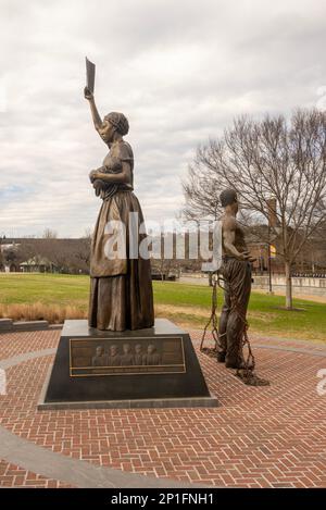 Emancipation and Freedom monument at Browns Island Richmond Virginia Stock Photo