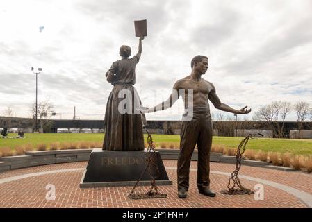 Emancipation and Freedom monument at Browns Island Richmond Virginia Stock Photo