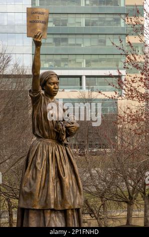 Emancipation and Freedom monument at Browns Island Richmond Virginia Stock Photo