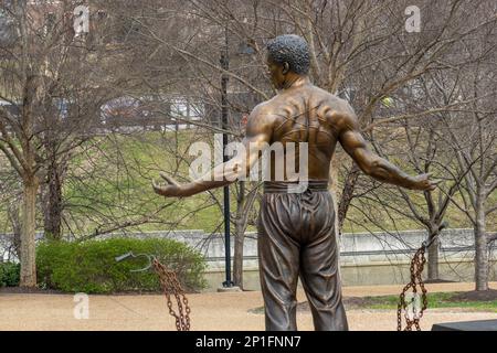 Emancipation and Freedom monument at Browns Island Richmond Virginia Stock Photo