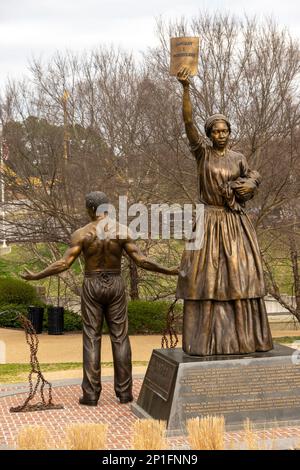 Emancipation and Freedom monument at Browns Island Richmond Virginia Stock Photo