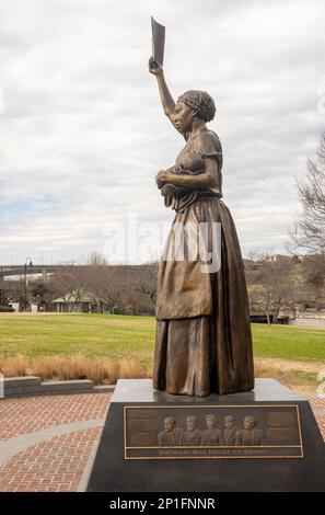 Emancipation and Freedom monument at Browns Island Richmond Virginia Stock Photo