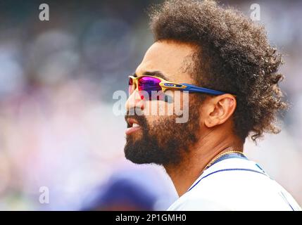 April 10 2016: San Diego Padres Starting Pitcher, James Shields (33)  pitches during a regular season major league baseball game between the  Colorado Rockies and the visiting San Diego Padres at Coors