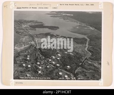 Panama Canal Zone - Colon & Cristobal, Aerial Photograph. Stock Photo